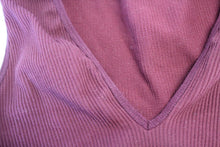 Load image into Gallery viewer, OUT FROM UNDER URBAN OUTFITTERS Ladies Plum Red Ribbed Cropped Vest Top M
