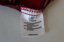 Load image into Gallery viewer, JOHN GALT Ladies Red Multi Plaid High Rise Zip Fly Kim Pants OS Approx. W26 L28
