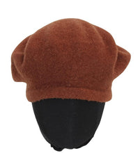 Load image into Gallery viewer, Ladies Brown Stalk Top Fitted Brim Woollen Knitted Beret Hat Cap One Size
