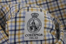 Load image into Gallery viewer, CORDINGS Blue &amp; Yellow Cotton Check Long Sleeve Field Shirt 16.5&quot; Collar RRP80
