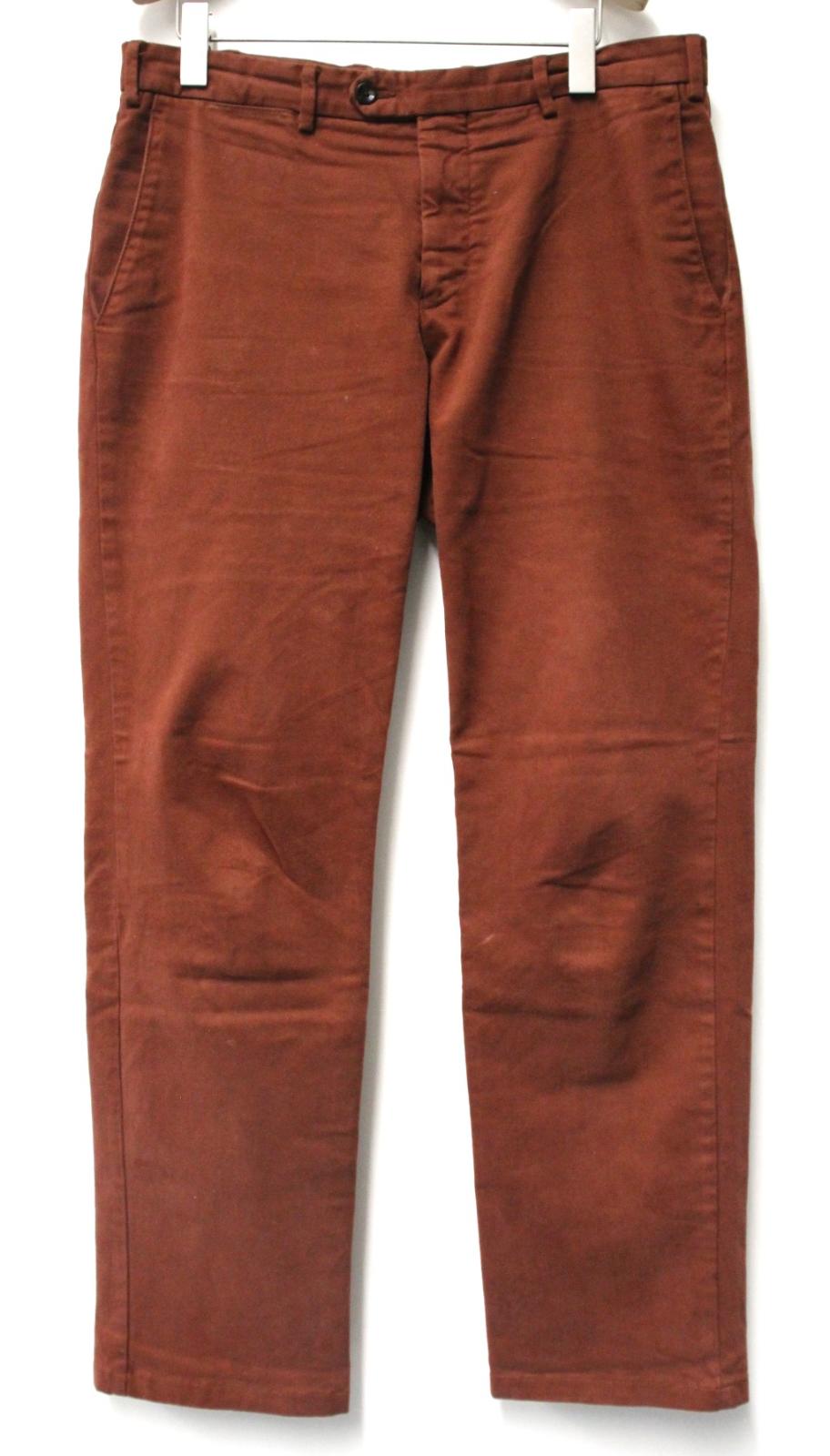 CORDINGS Men's Cinnamon Brown Cotton Blend Twill Trousers W34 L32 RRP110 NEW