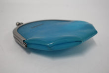 Load image into Gallery viewer, &amp; OTHER STORIES Ladies Aqua Blue Vinyl Twist Top X- Small Pouch Purse
