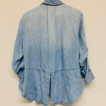 Load image into Gallery viewer, CLOTH &amp; STONE X ANTHROPOLOGIE Blue Denim Shirt Ladies Button-Up Size UK M
