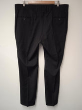 Load image into Gallery viewer, GUCCI Men&#39;s Black Wool Wide-Leg Contrast Stitching Suit Trousers IT56 UK46
