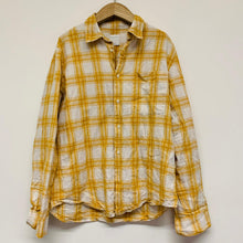 Load image into Gallery viewer, SANDRO Yellow Men&#39;s Long Sleeve Check Collared Casual Shirts Button-Up Size UK M
