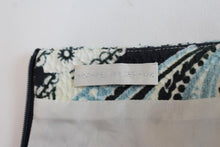 Load image into Gallery viewer, MICHAEL VAN DER HAM Ladies Blue Black Ivory Printed Cut Out Fitted Dress UK10
