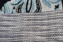 Load image into Gallery viewer, MICHAEL VAN DER HAM Ladies Blue Black Ivory Printed Cut Out Fitted Dress UK10
