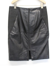 Load image into Gallery viewer, Y.A.S VERO MODA Ladies Splenda Black Real Leather Pencil Skirt EU38 UK10
