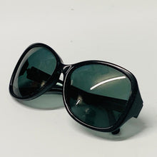 Load image into Gallery viewer, FURLA Black Ladies Oversized Statement Green Lens Round Sunglasses
