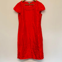 Load image into Gallery viewer, BODEN Red Ladies Short Cap Sleeve Round Neck A-Line Dress UK12 NEW
