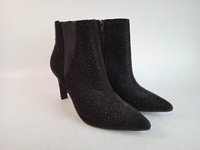 Load image into Gallery viewer, M&amp;S Ladies Black Collection Insolia Crystal Embellished Ankle Boots Size UK5
