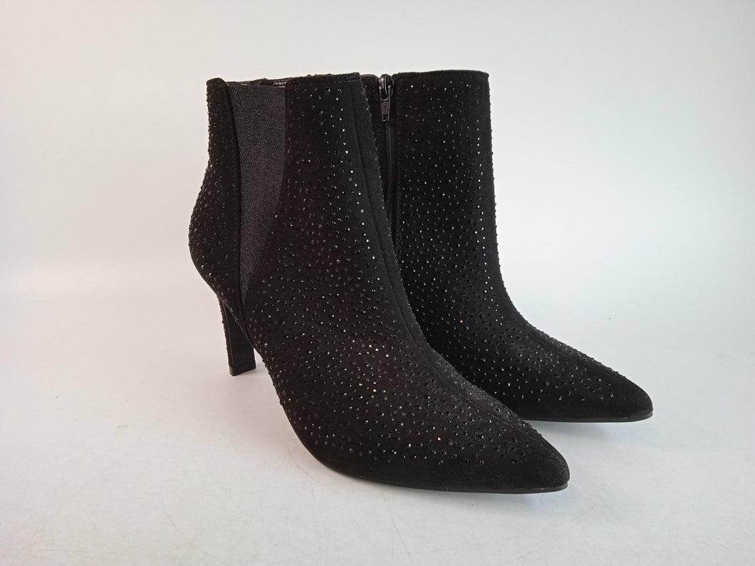 M&S Ladies Black Collection Insolia Crystal Embellished Ankle Boots Size UK5