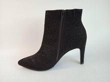 Load image into Gallery viewer, M&amp;S Ladies Black Collection Insolia Crystal Embellished Ankle Boots Size UK5
