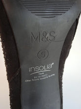 Load image into Gallery viewer, M&amp;S Ladies Black Collection Insolia Crystal Embellished Ankle Boots Size UK5
