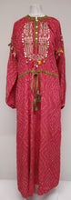 Load image into Gallery viewer, MISS JUNE Ladies Pink Beaded Embellished Long Sleeve Shift Dress Approx. UK10
