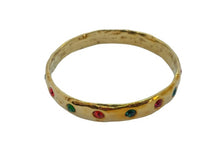 Load image into Gallery viewer, MONDO MONDO Ladies Gold-Plated Brass Fortuna Bangle Bracelet One Size NEW
