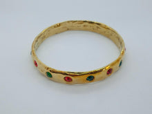 Load image into Gallery viewer, MONDO MONDO Ladies Gold-Plated Brass Fortuna Bangle Bracelet One Size NEW
