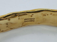 Load image into Gallery viewer, MONDO MONDO Ladies Gold-Plated Brass Fortuna Bangle Bracelet One Size NEW
