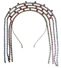 Load image into Gallery viewer, ROSANTICA Ladies Lucine Multi-Coloured Crystal Embellished Fringe Headband NEW
