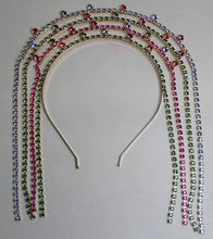 Load image into Gallery viewer, ROSANTICA Ladies Lucine Multi-Coloured Crystal Embellished Fringe Headband NEW
