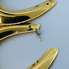 Load image into Gallery viewer, AREA Metallic Retro Style Oversized Horse Shoe Gold Buckle Earring NEW
