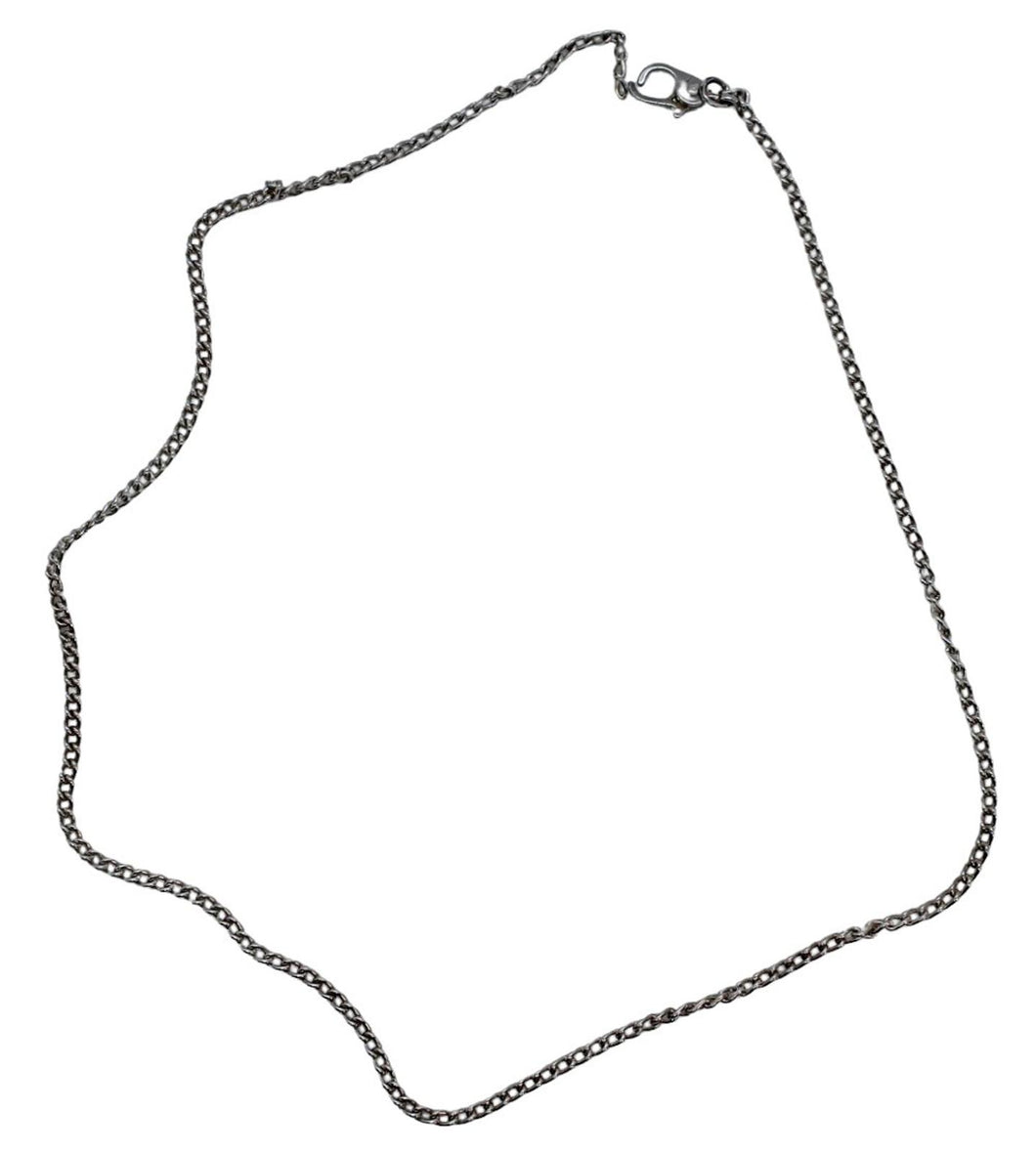 Ladies Unisex Metallic Sterling Silver 925 Chain Necklace One Size RRP390