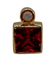 Load image into Gallery viewer, ANNI LU Ladies Bling Stud Flame Orange Gold Plated SS CZ Earrings NEW RRP40
