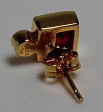 Load image into Gallery viewer, ANNI LU Ladies Bling Stud Flame Orange Gold Plated SS CZ Earrings NEW RRP40
