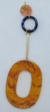 Load image into Gallery viewer, IUO Ladies Multi-Coloured Gold Plated Large Oval Drop Earrings OS NEW RRP100
