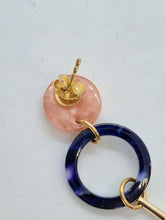 Load image into Gallery viewer, IUO Ladies Multi-Coloured Gold Plated Large Oval Drop Earrings OS NEW RRP100
