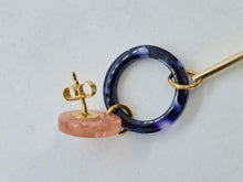 Load image into Gallery viewer, IUO Ladies Multi-Coloured Gold Plated Large Oval Drop Earrings OS NEW RRP100
