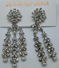 Load image into Gallery viewer, JENNIFER BEHR Ladies Aubrey Silver Tone Crystal Drop Earrings OS NEW RRP610
