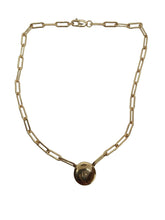 Load image into Gallery viewer, LOREN STEWART Ladies Gold Vermeil Puff Link Pendant Necklace One Size NEW
