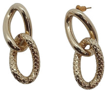 Load image into Gallery viewer, BY ALONA Ladies Taylor 18K Gold Plated Link Textured Drop Earrings OS RRP120
