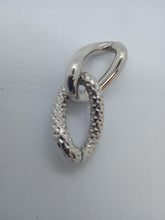 Load image into Gallery viewer, BY ALONA Ladies Silver-Tone Textured Taylor Link Earrings One Size RRP120 NEW
