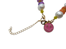 Load image into Gallery viewer, A SINNER IN PEARLS Rainbow Bead Bracelet Pink Charm Multicoloured OS NEW RRP110
