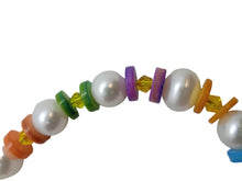 Load image into Gallery viewer, A SINNER IN PEARLS Rainbow Bead Bracelet Pink Charm Multicoloured OS NEW RRP110
