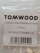 Load image into Gallery viewer, TOM WOOD Cameo Clytia Pendant Necklace Sterling Silver Gold Plated OS NEW RRP430
