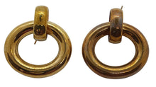 Load image into Gallery viewer, LAURA LOMBARDI Ladies Ciccia Gold Tone Brass Oval Earrings One Size NEW RRP120
