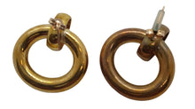 Load image into Gallery viewer, LAURA LOMBARDI Ladies Ciccia Gold Tone Brass Oval Earrings One Size NEW RRP120
