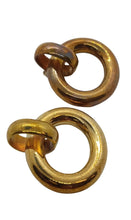 Load image into Gallery viewer, LAURA LOMBARDI Ladies Ciccia Gold Tone Brass Oval Earrings One Size NEW RRP120
