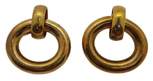 Load image into Gallery viewer, LAURA LOMBARDI Ladies Ciccia Gold Tone Brass Oval Design Earrings OS RRP120

