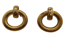 Load image into Gallery viewer, LAURA LOMBARDI Ladies Ciccia Gold Tone Brass Oval Design Earrings OS RRP120

