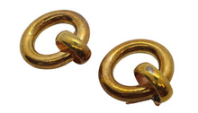 Load image into Gallery viewer, LAURA LOMBARDI Ladies Ciccia Gold Tone Brass Oval Design Earrings OS RRP120
