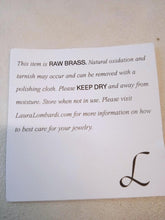 Load image into Gallery viewer, LAURA LOMBARDI Ladies Ciccia Gold Tone Brass Oval Design Earrings OS RRP120
