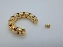 Load image into Gallery viewer, LAURA LOMBARDI Ladies Yellow Gold-Plated Martina Chain Hoop Earrings OS NEW
