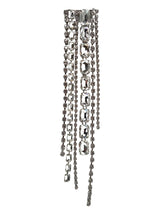 Load image into Gallery viewer, AREA Ladies Silver &amp; Clear Baguette Crystal Fringe Single Hair Clip OS NEW
