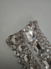 Load image into Gallery viewer, AREA Ladies Silver &amp; Clear Baguette Crystal Fringe Single Hair Clip OS NEW
