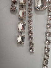 Load image into Gallery viewer, AREA Ladies Silver &amp; Clear Baguette Crystal Fringe Single Hair Clip OS NEW
