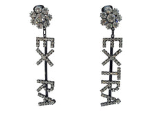 Load image into Gallery viewer, ASHLEY WILLIAMS Ladies Silver Crystal Extra Clip On Earrings OS RRP150 NEW
